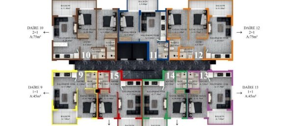 2 rooms Apartment in Alanya, Turkey No. 30076 24