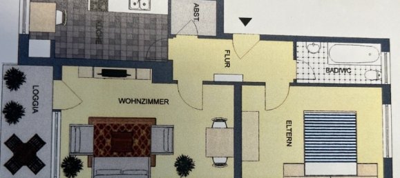 Квартира с 2 комнатами в Швебиш Халль, Германия № 22487 2