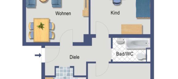 3 rooms Apartment in Dusseldorf, Germany No. 7789 5