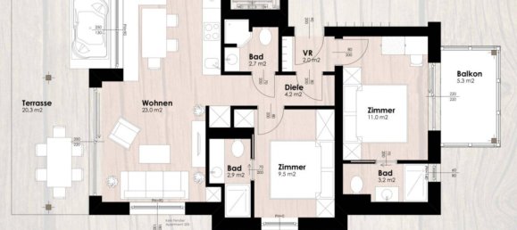 3-Zimmer Wohnung in Kaprun, Austria, Nr. 65191 19