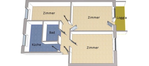 3غرفة شقة في Potsdam, Germany رقم 8329 5