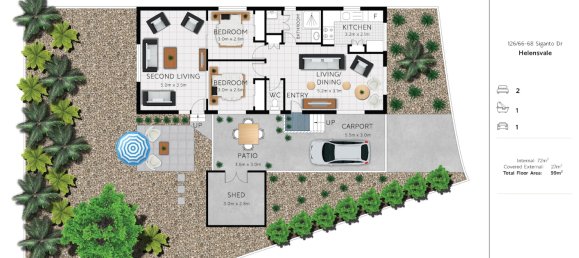 2 غرف نوم منزل في Helensvale, Australia رقم 31 13