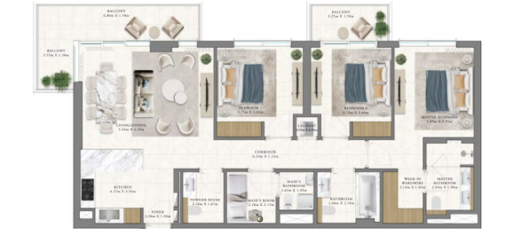 Apartamento de 1 dormitorio en Dubai Hills Estate, UAE No. 121182 5