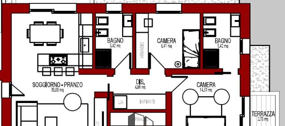Apartamento de 3 divisões em Pordenone, Italy N.º 33077 35