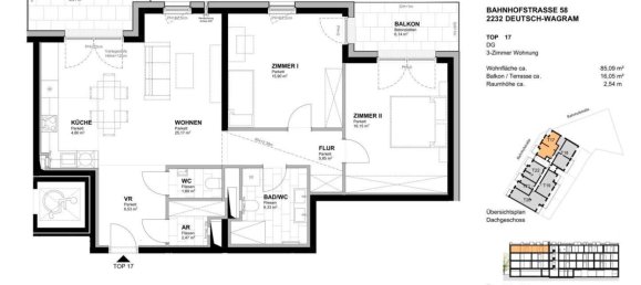 Apartamento de 3 divisões em Deutsch-Wagram, Austria N.º 254780 11
