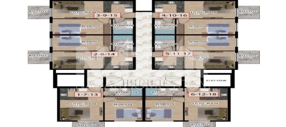 Apartamento 1+1 em Oba, Turkey N.º 14396 18