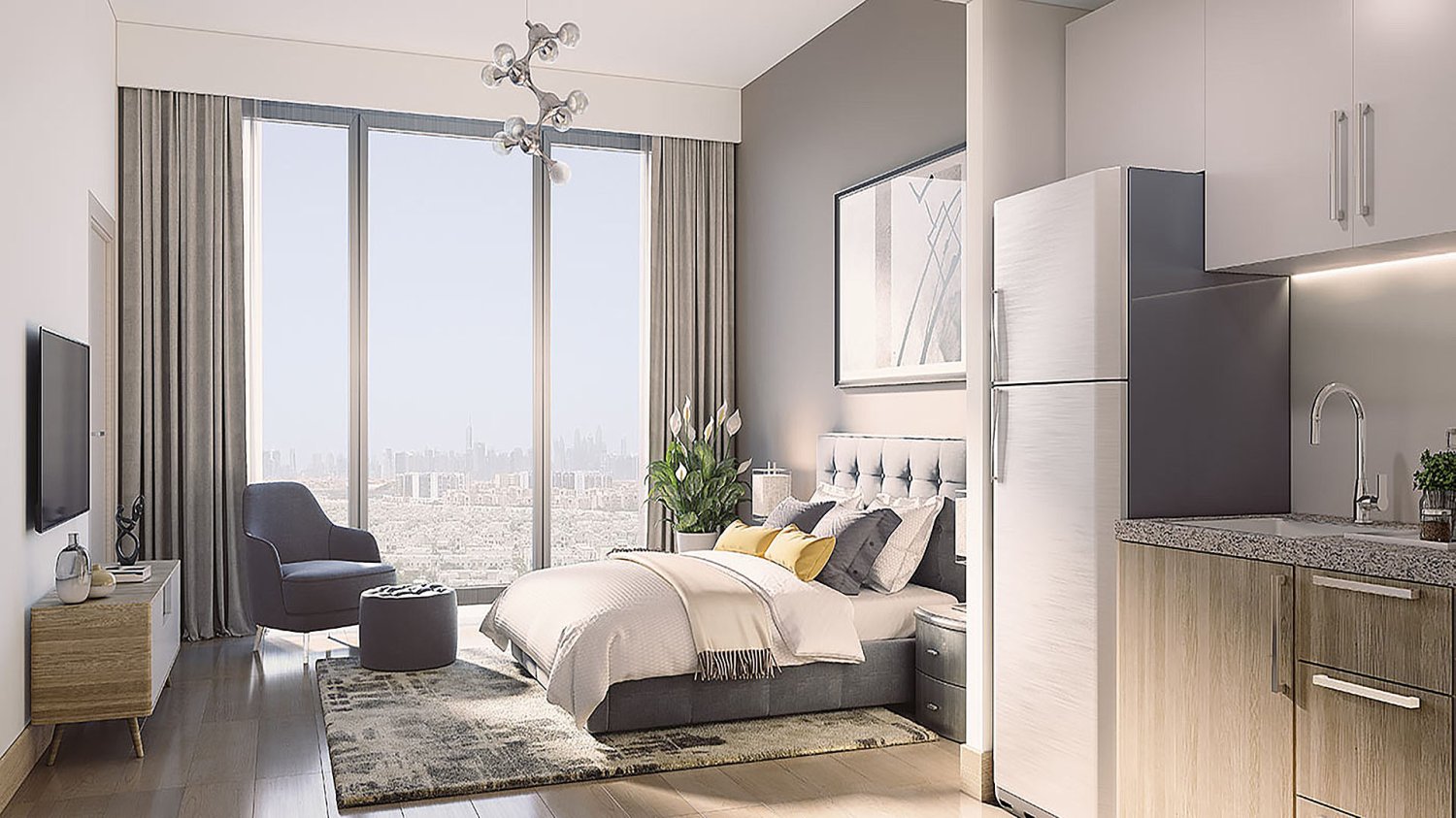 1 chambre Appartement à AZIZI BERTON, Al Furjan, UAE No. 58190