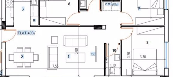 3 dormitorios apartamento en venta en Larnaca, Larnaka, Cyprus № 9360 13