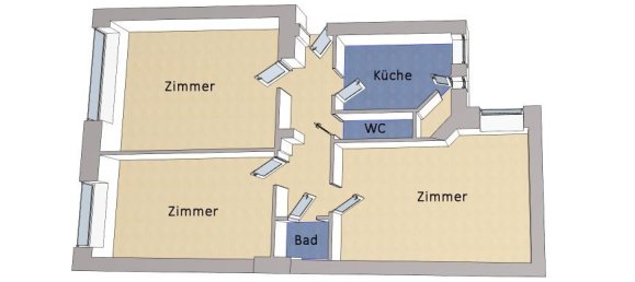 Apartamento de 3 dormitorios en Gesundbrunnen, Germany No. 171257 7