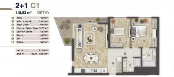 شقة 2+1 في Izmir, Turkey رقم 13446 9