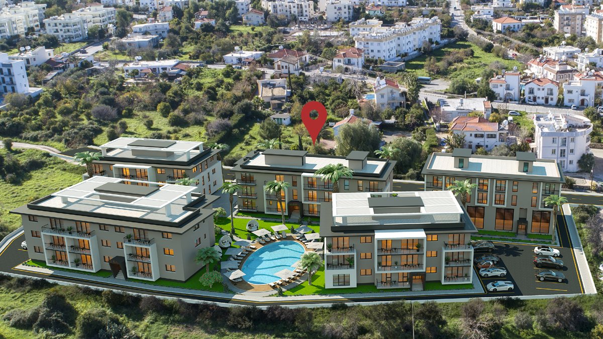 Квартира с 2 спальнями в Алсанджак, Северный Кипр № 12022