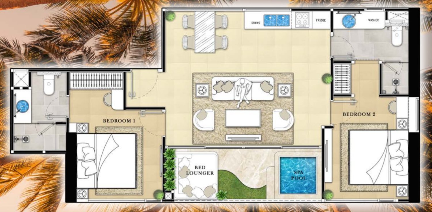 Condominio de 2 dormitorios en The Riviera Malibu Pattaya, Thailand No. 32980
