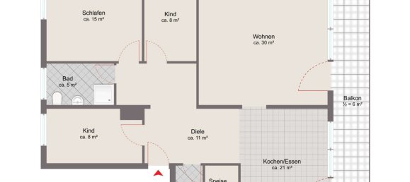3 rooms Apartment in Dachau, Germany No. 187853 5