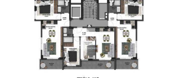 Apartamento 1+1 em Oba, Turkey N.º 8571 24