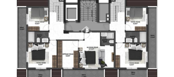 Apartamento 1+1 em Oba, Turkey N.º 8571 26