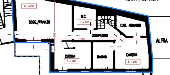 Квартира с 4 комнатами в Калько, Италия № 1715 14