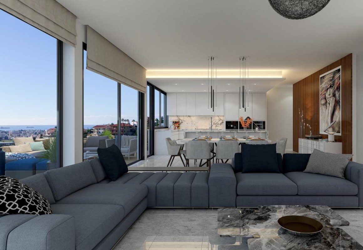 Квартира с 3 спальнями в Лимассол, Кипр № 1956