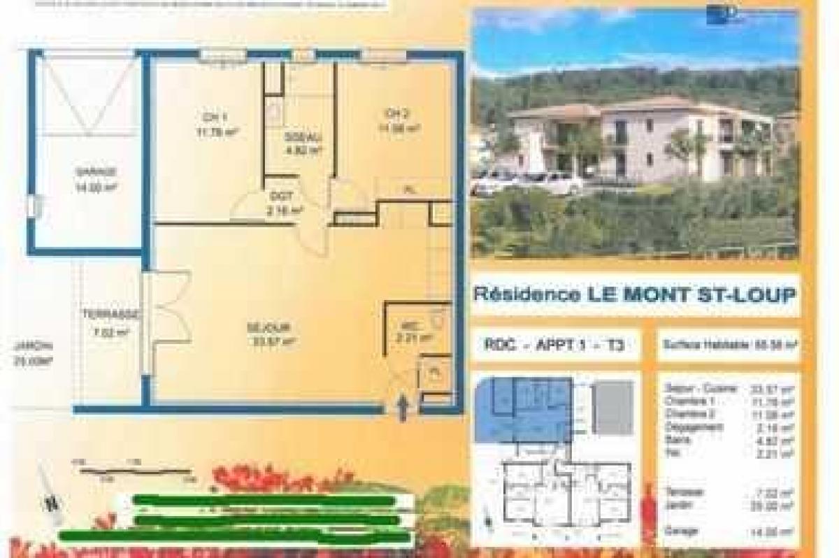 Apartamento com 2 quartos em condomínio em Agde, France N.º 33950