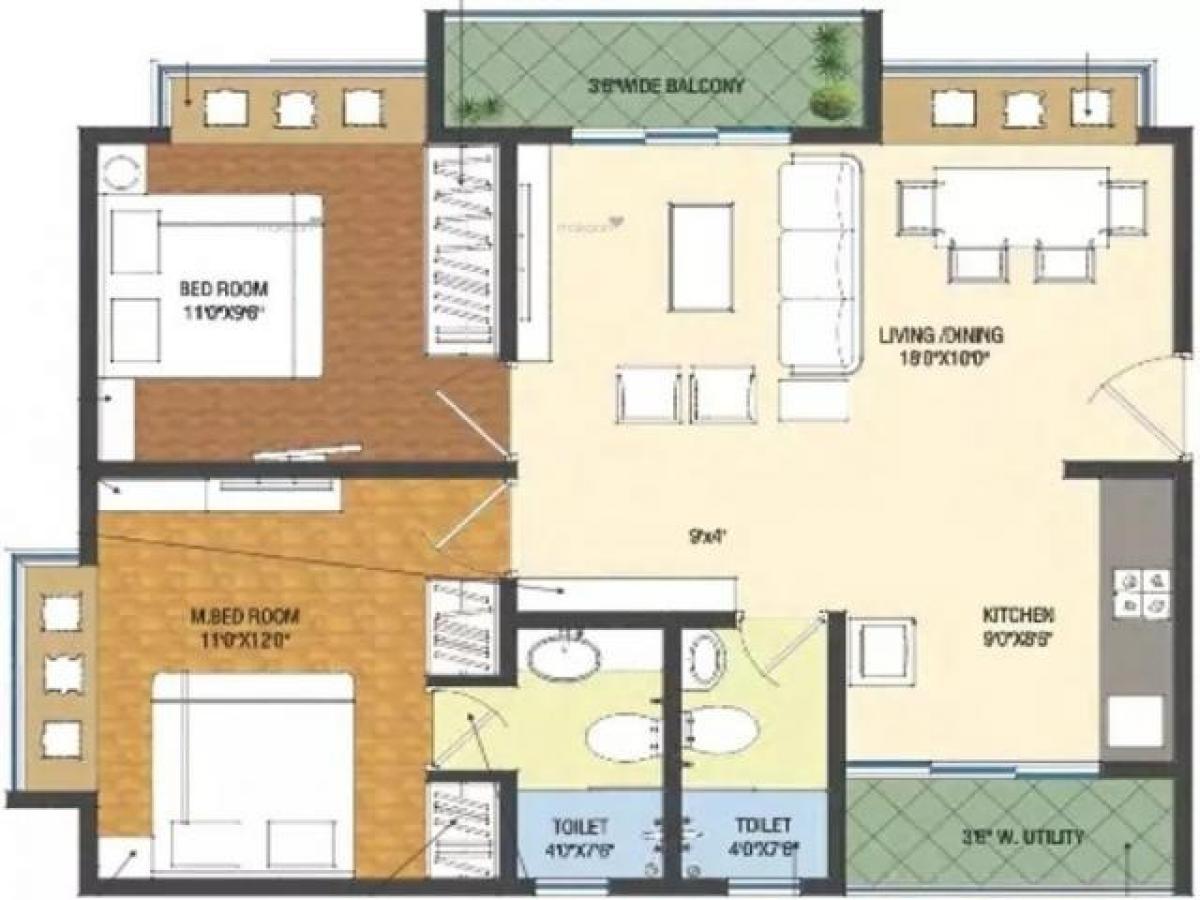 2 bedrooms House in Hyderabad, India No. 53362