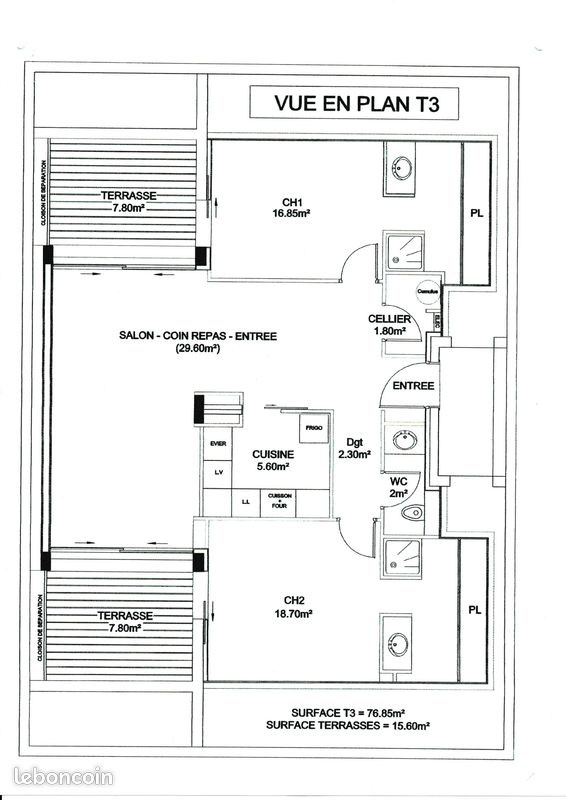 Apartamento de 2 dormitorios en Lucciana, France No. 360427