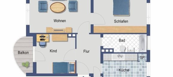 3-salle Appartement à Bremen, Germany No. 22960 3