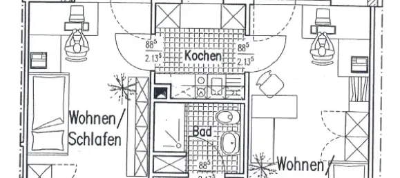2غرفة شقة في Munster, Germany رقم 42915 8