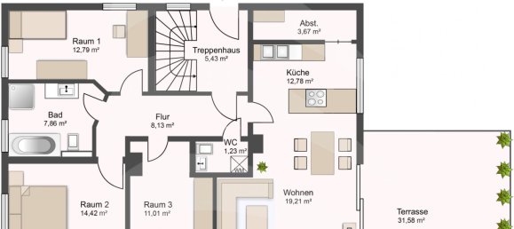 Apartamento de 3 dormitorios en Passau, Germany No. 327041 13