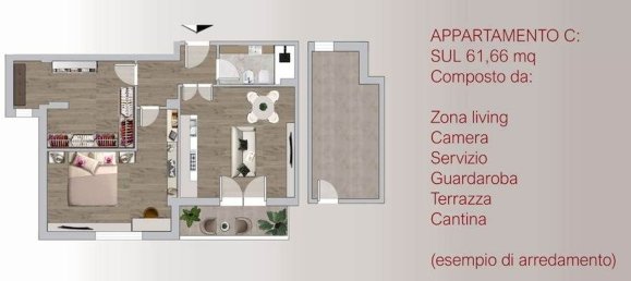 2غرفة شقة في Florence, Italy رقم 40705 34