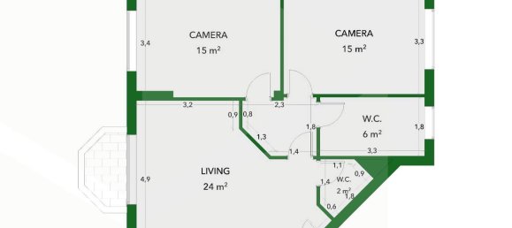 Квартира с 3 комнатами в Казалеккьо ди Рено, Италия № 31035 2