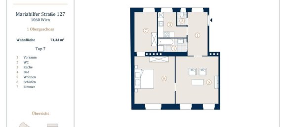 3غرفة شقة في Mariahilf, Austria رقم 126588 9