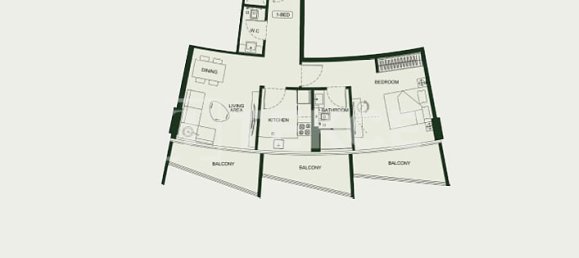 Apartamento T1 em Arjan, UAE N.º 111239 19