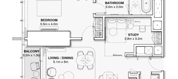 1 غرف نوم شقة في Sheikh Zayed Road, UAE رقم 121486 6