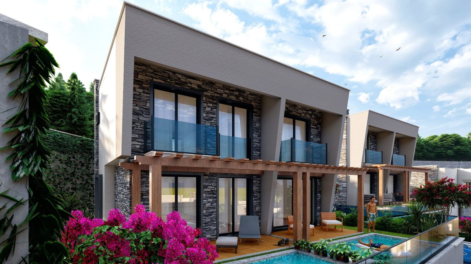 Villa 4+1 em Yasam Konaklari, Bodrum, Turkey N.º 38162