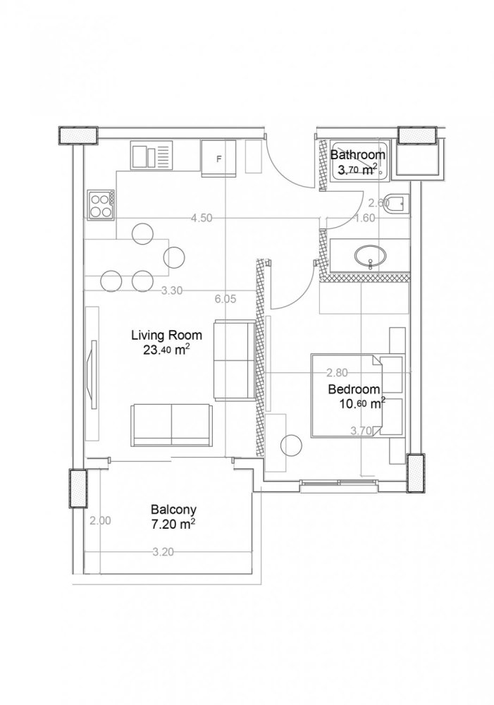 Wohnung 1+1 in Yekta Green Life Gazipasa Residence, Gazipasa, Turkey, Nr. 39527 1