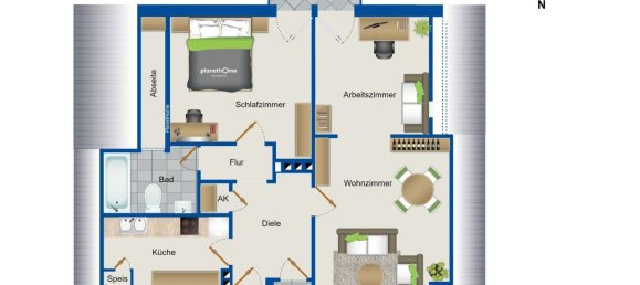 3 rooms Apartment in Bergedorf, Germany No. 103218 8