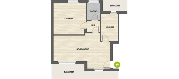 2 rooms Apartment in Lodi, Italy No. 298869 19