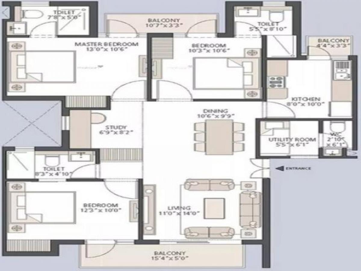 3 Schlafzimmer Haus in Gurgaon, India, Nr. 26403