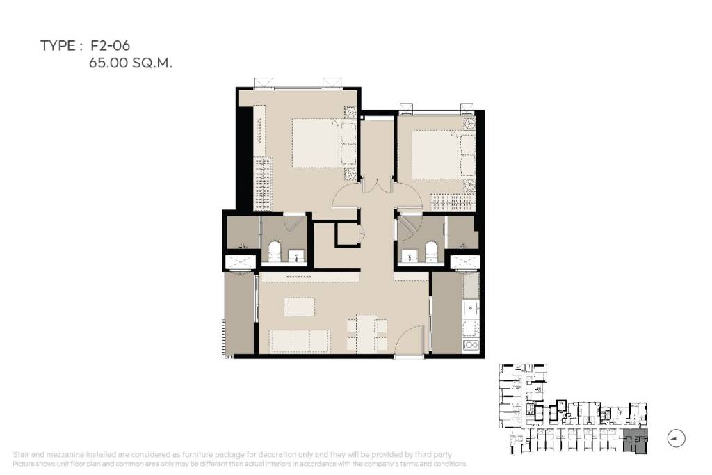 شقة 2 غرف نوم  في Chatuchak, Thailand رقم 21457