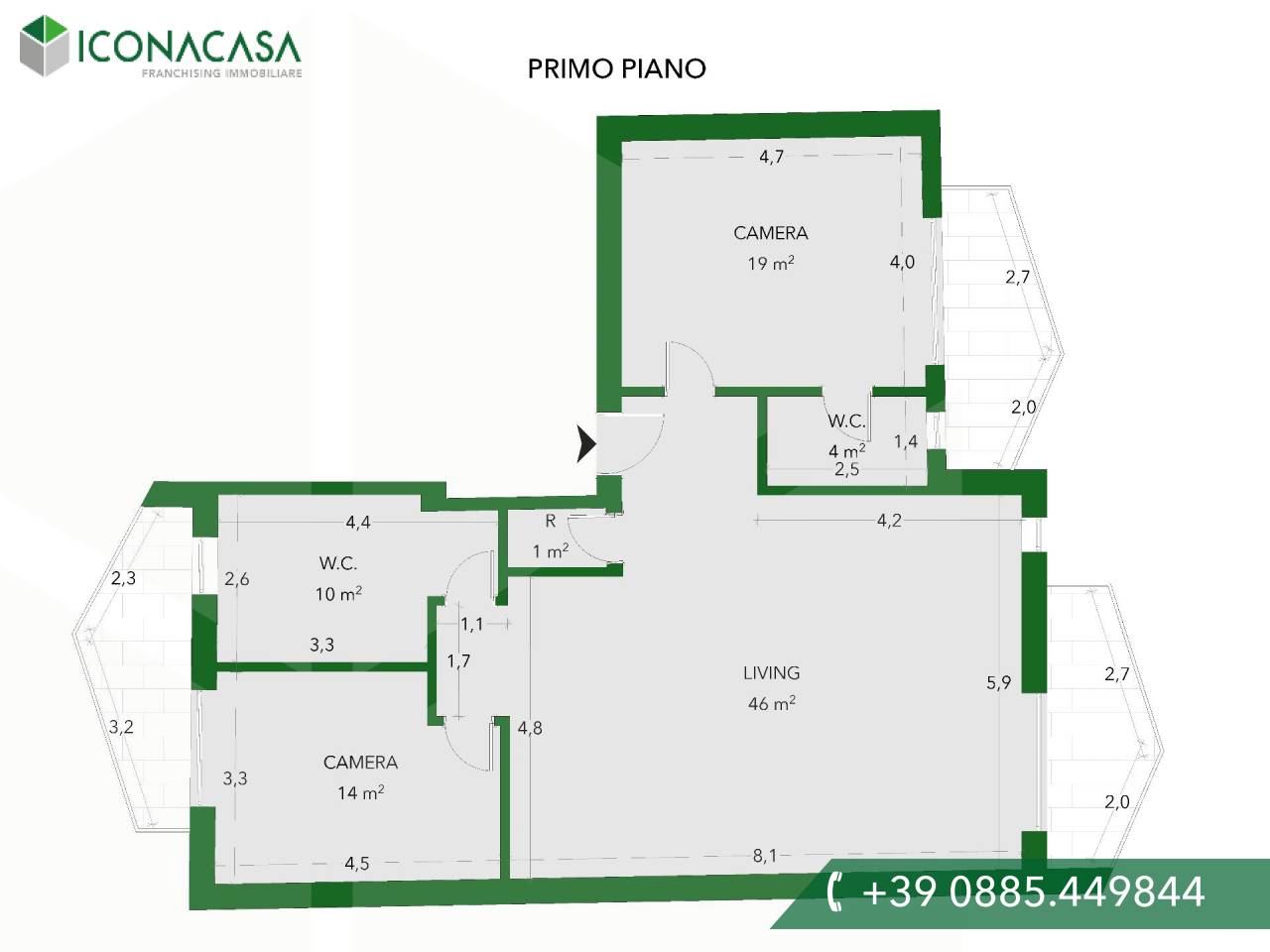 Apartamento de 4 divisões em Cerignola, Italy N.º 34035