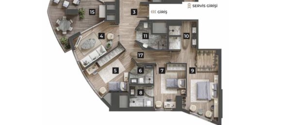 Apartment 3+1 in Izmir, Turkey No. 17434 17