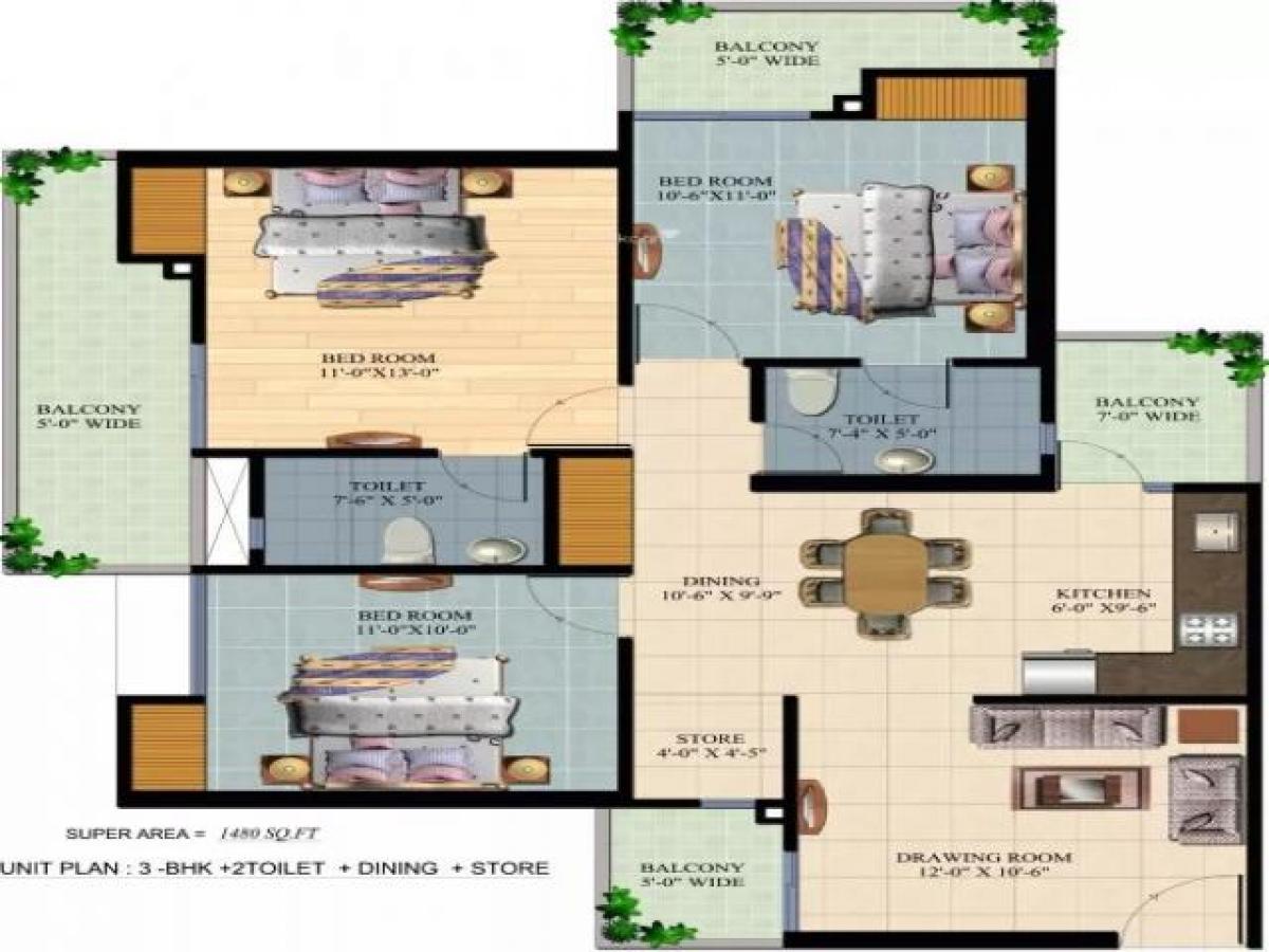 3 Schlafzimmer Haus in Noida, India, Nr. 67226