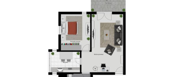 Квартира с 1 спальней в Рудные Горы, Германия № 348658 21