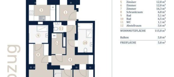 4 rooms Penthouse in Alsergrund, Austria No. 177762 7
