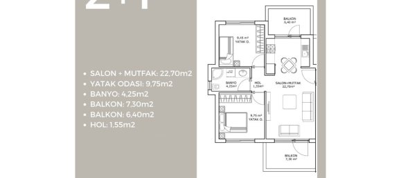2 rooms Apartment in Altintash, Turkey No. 30211 9