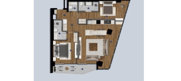 Квартира с 2 комнатами в Сарыер, Турция № 27210 9