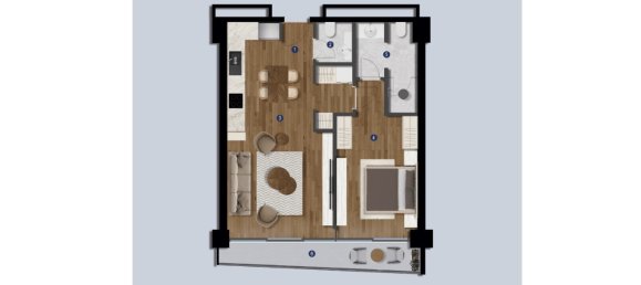 Квартира с 2 комнатами в Сарыер, Турция № 27210 6