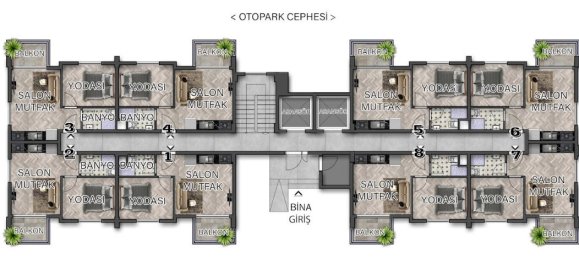 Apartamento 1+1 em Gazipasa, Turkey N.º 31264 16