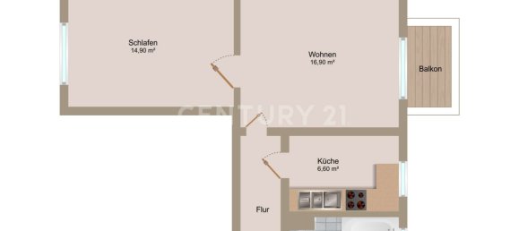 2-salle Appartement à Magdeburg, Germany No. 233770 6