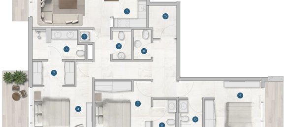 Квартира с 3 спальнями в Sola Residences, Джабаль-Али, ОАЭ № 65460 2