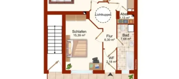 Ático de 1 dormitorio en Britz, Germany No. 34661 11